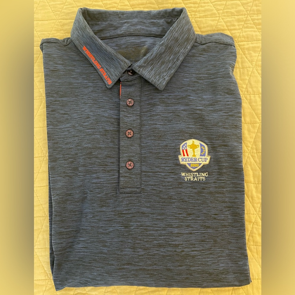 RYDER CUP 2020 WHISTLING STRAIGHTS Logo Golf / Polo Shirt Navy Size L